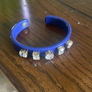 J. Crew navy bangle with crystals